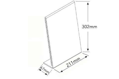 Akrylställ A4, lutande. | Dahlander Marking
